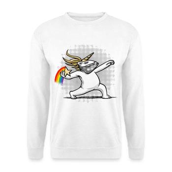 licorne rebelle - Sweat-shirt Unisexe - blanc - Devant