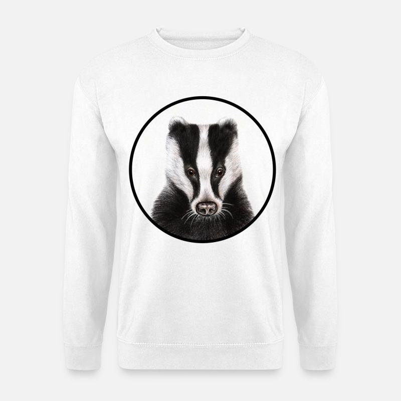 Badger with logo - Unisex Sweatshirt - white