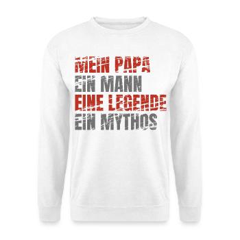 Papa Legende Mythos Grunge - Unisex Pullover - Weiß - Vorne