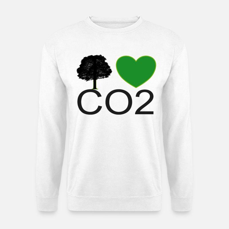 Ich Liebe CO2 Herz Grafik - Unisex Pullover - Weiß