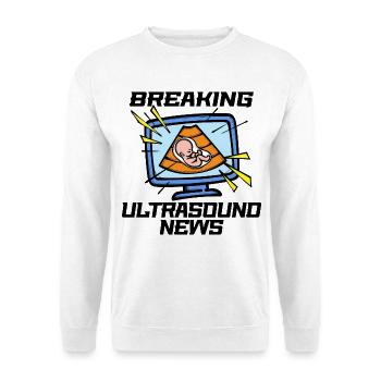 Bébé Ventre Grossesse Grossesse Statemnet Bébé - Sweat-shirt Unisexe - blanc - Devant