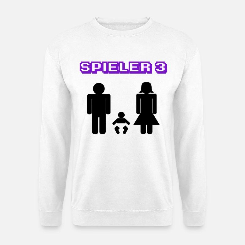 Schwanger Eltern Statement Familienglück Baby - Unisex Pullover - Weiß
