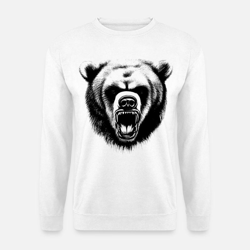 Bären Kopf - Unisex Pullover - Weiß