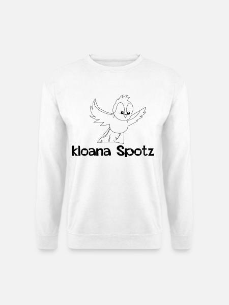 kloana Spotz-kleiner Spatz,Austrian dialect - Unisex Sweatshirt - white