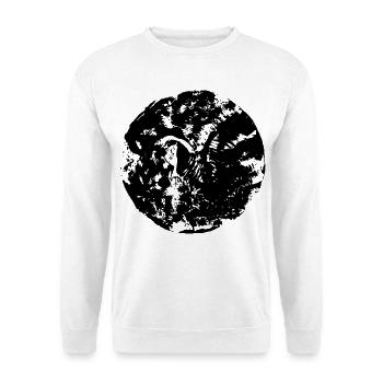 Schwarzer Kreis | Mond - Unisex Pullover - Weiß - Vorne