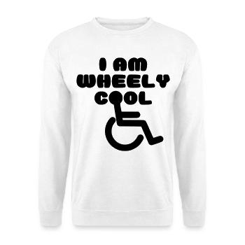 Ich bin verdammt cool. Humor im Rollstuhl * - Unisex Pullover - Weiß - Vorne