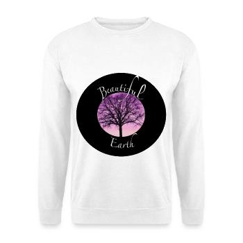Schöne Erde Baum Silhouette - Unisex Pullover - Weiß - Vorne