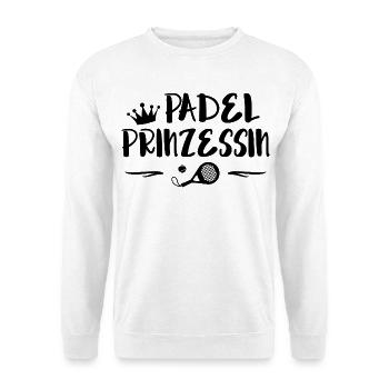 Padel Sportart Spieler Padelspiel Statement - Unisex Pullover - Weiß - Vorne - Alina (178cm) & Michal (187cm)