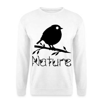 Die Natur wacht auf (schwarz) - Unisex Pullover - Weiß - Vorne