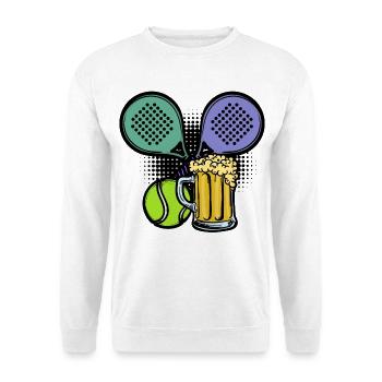 Racket Padel Balls Player Padel Sport - Unisex Sweatshirt - white - Front