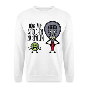 Freizeit Spieler Statement Padel Ball Schläger - Unisex Pullover - Weiß - Vorne