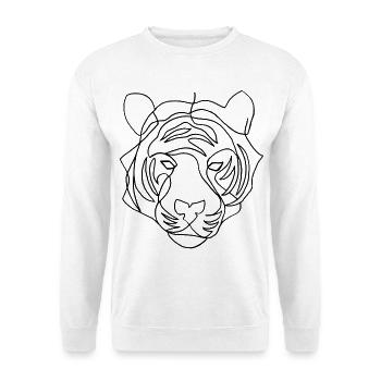 Sketch of the Black Tiger - Unisex Sweatshirt - white - Front