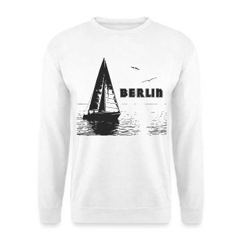 Voilier berlinois et 2 mouettes - Sweat-shirt Unisexe - blanc - Devant