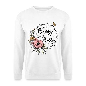 Pastel Floral Bouquet on Black - Unisex Sweatshirt - white - Front