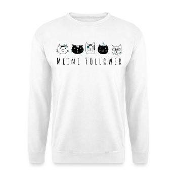Meine Follower - Katzen, Illustration - Unisex Pullover - Weiß - Vorne