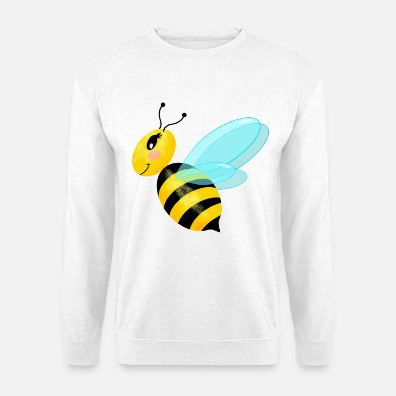 Flying graceful bee - Unisex Sweatshirt - white