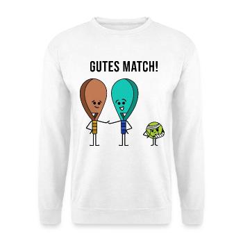 Padel Verein Ball Schläger Spieler Statement - Unisex Pullover - Weiß - Vorne