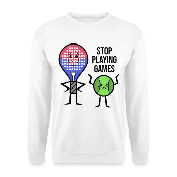 Joueur de Padel Raquette Déclaration Balles Jeu de Padel - Sweat-shirt Unisexe - blanc - Devant
