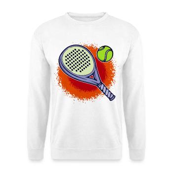 Schläger Padel Training Sportart Bälle Freizeit - Unisex Pullover - Weiß - Vorne