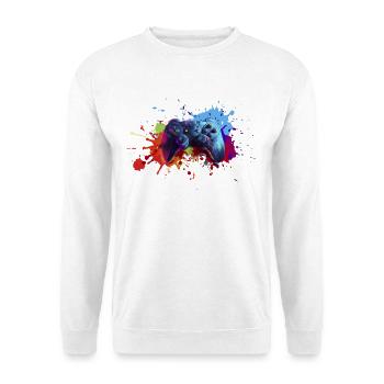 Gamepad Splash Gamer Gift Gamer Gaming - Unisex Sweatshirt - white - Front