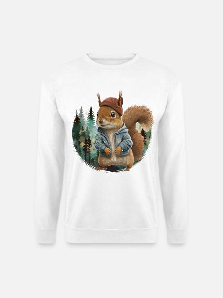 Niedliches Eichhörnchen - Unisex Pullover - Weiß