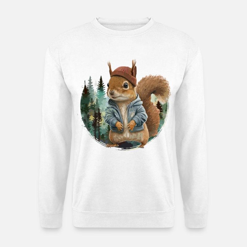 Écureuil mignon - Sweat-shirt Unisexe - blanc