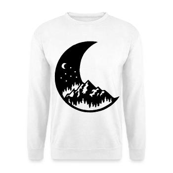 The moon and the black mountain - Unisex Sweatshirt - white - Front