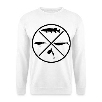 Brochet - Sweat-shirt Unisexe - blanc - Devant