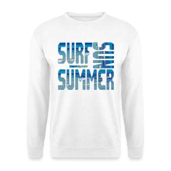 Summer Surf Blue Beach Sea Water Sun - Unisex Sweatshirt - white - Front