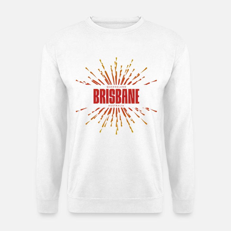 Brisbane Sunburst Logo - Unisex Pullover - Weiß