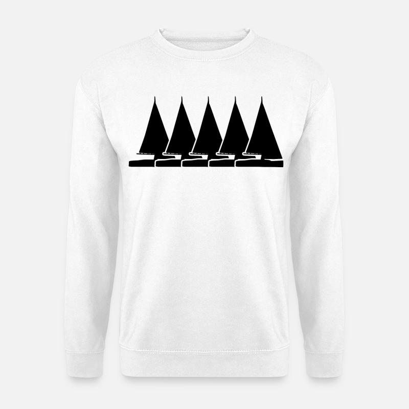 Segelboote - Unisex Pullover - Weiß