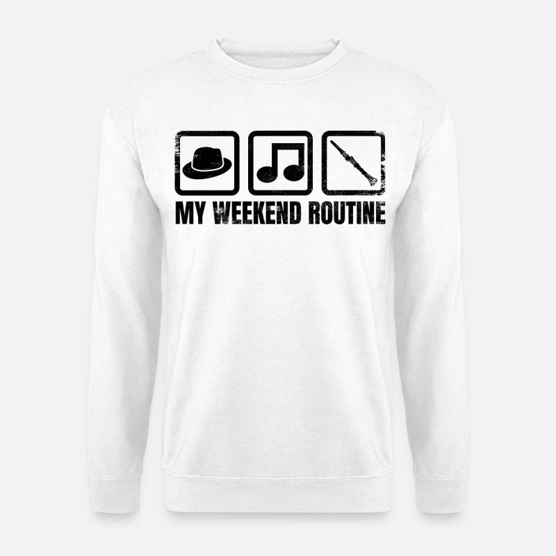 Meine Wochenendroutine - Unisex Pullover - Weiß