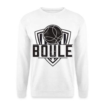 Boule boule boules pour bouler pétanque - Sweat-shirt Unisexe - blanc - Devant