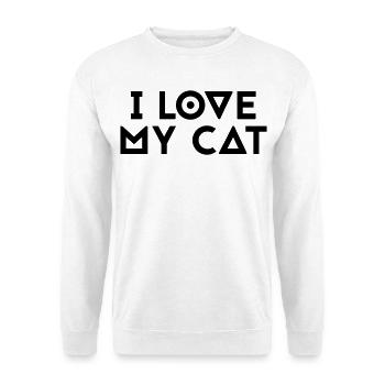 I love my cat - Unisex Pullover - Weiß - Vorne