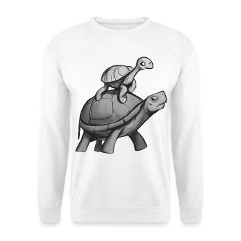 Promenades en tortue - Sweat-shirt Unisexe - blanc - Devant