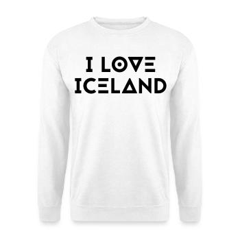 I LOVE ICELAND - Unisex Sweatshirt - white - Front