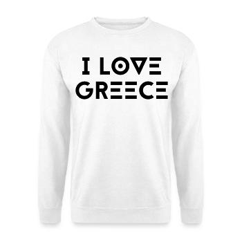 I LOVE GREECE - Unisex Sweatshirt - white - Front