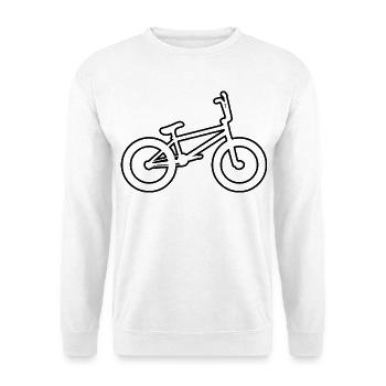 BMX Bike Drawing - Unisex Sweatshirt - white - Front