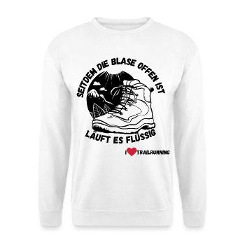 I LOVE TRAILRUNNING - Unisex Pullover - Weiß - Vorne