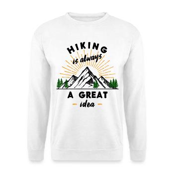 Wanderung Bergsteigen Wandern Wanderer Statement - Unisex Pullover - Weiß - Vorne