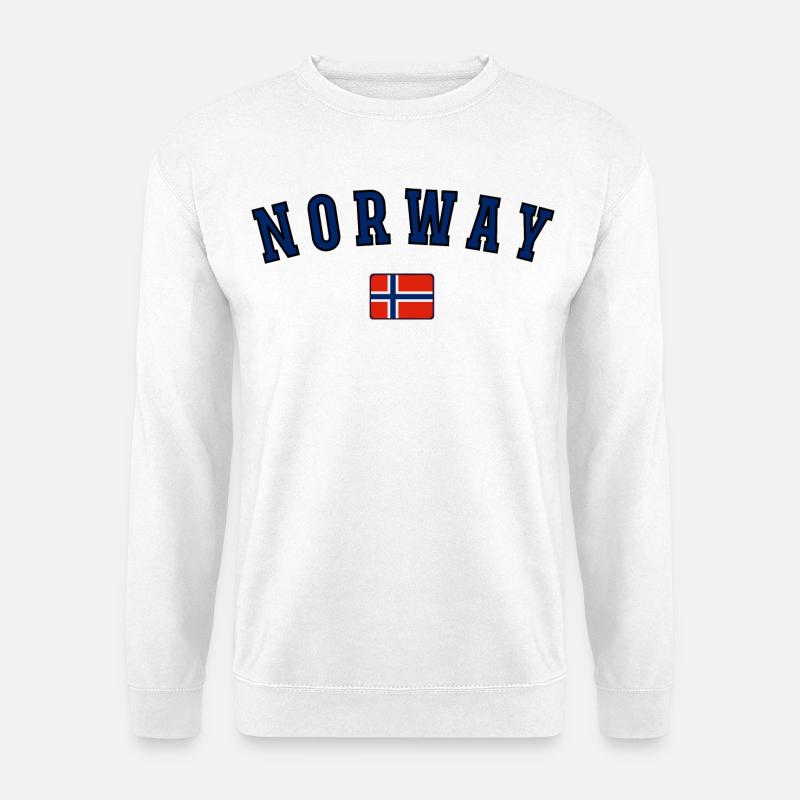 Norwegian flag, Norwegian pride - Unisex Sweatshirt - white