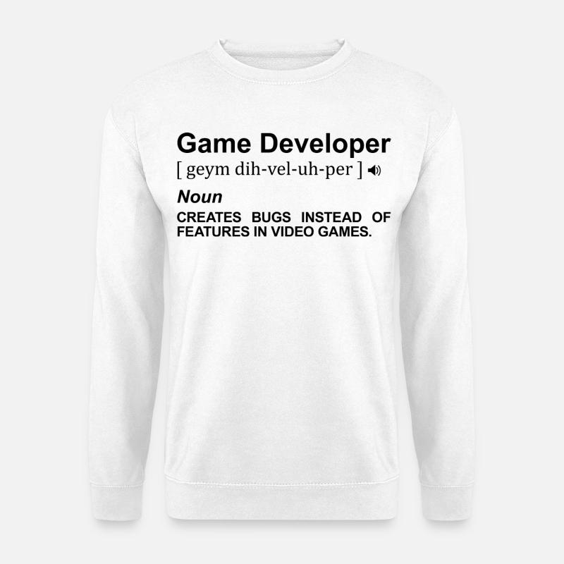 Game Developer Dictionary - Unisex Sweatshirt - white