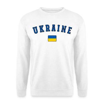 Ukrainische Flagge, Ukrainischer Stolz - Unisex Pullover - Weiß - Vorne