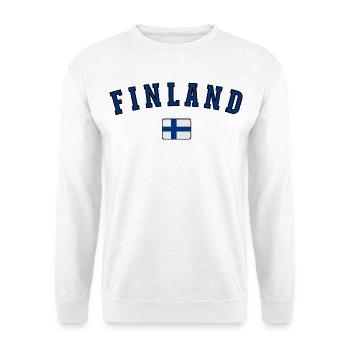 Flagge von Finnland, finnischer Stolz - Unisex Pullover - Weiß - Vorne