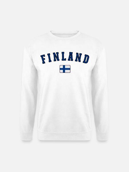 Flagge von Finnland, finnischer Stolz - Unisex Pullover - Weiß