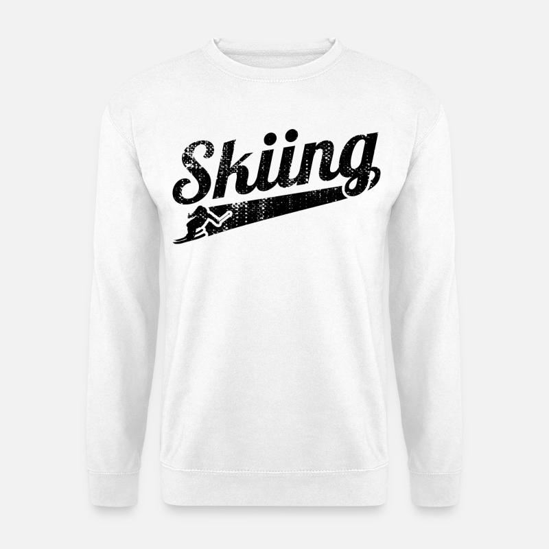 Lustiges Skifahren - Unisex Pullover - Weiß