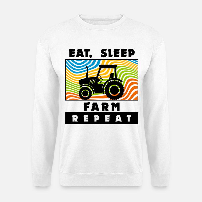 Traktor Bauer Bauernhof Landmaschinen Statement - Unisex Pullover - Weiß
