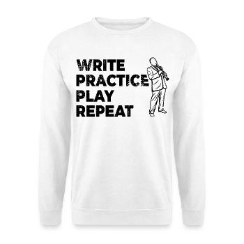 Motiver l’expression clarinette - Sweat-shirt Unisexe - blanc - Devant