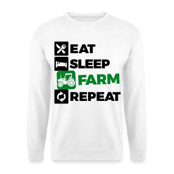 Motor Vehicle Tractor Statement Arable Farming Organic Farmer - Unisex Sweatshirt - white - Front