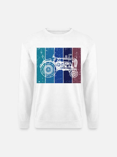 Agriculture Véhicule Tracteur Véhicule à moteur Domaine - Sweat-shirt Unisexe - blanc